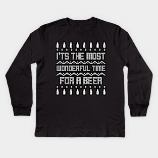 It's The Most Wonderful Time For A Beer Kids Long Sleeve T-Shirt